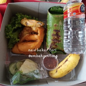 Nasi bakar teri komplit - 40rb