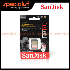 Sandisk Extreme SDXC UHS-I Card 256GB 180mbs