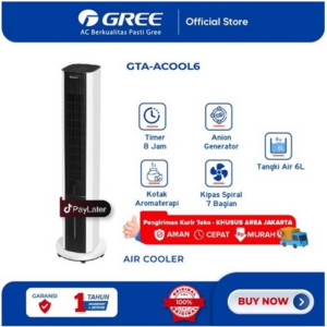 Tower Fan Air Cooler Kipas Angin Gree Model GTA-ACOOL6