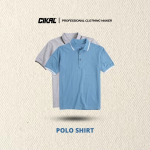 Kaos Polo Shirt Pria Wanita Logo Bordir