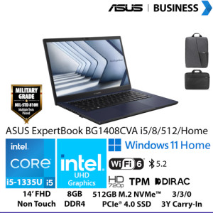 ASUS EXPERTBOOK BG1408CVA I5/8GB/512GB SSD/WIN HOME