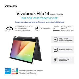 ASUS Vivobook FLIP TP470EZ i5 TOUCH AND STYLUS