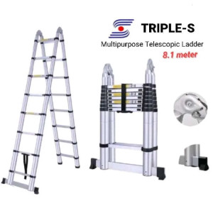 Tangga Lipat Alumunium Teleskopik 8,1m tangga lipat teleskopik tripleS