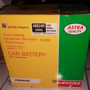 ACCU ASPIRA PREMIUM NS60 45AH ASTRA AVANZA XENIA RUSH TERIOS AKI MOBIL