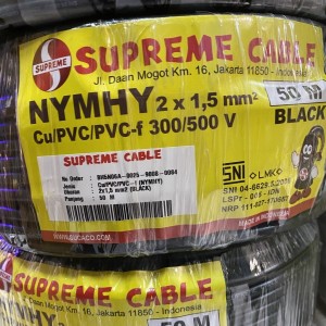 Kabel NYMHY Supreme 2x1,5 mms 50 panjang Meter