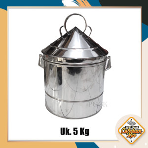 Sewa Dandang Bulat ukuran 5kg Besar Stainless