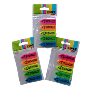 BIG Post It Sign Here 5 Warna