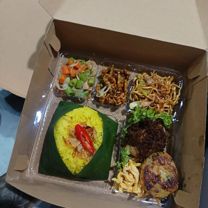 Nasi kotak nasi kuning ayam