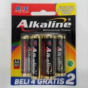 baterai AA alkaline isi 6