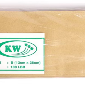 Amplop coklat tanggung  1 pak isi 100 merk atk