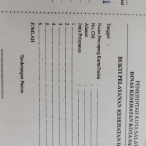 Bukti pelayanan kesehatan