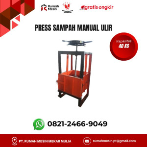 MESIN PRESS SAMPAH MANUAL ULIR