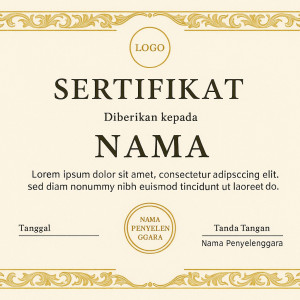 Cetak Sertifikat/Piagam (Tanpa Merk)
