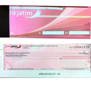 BUKU CEK BANK JATIM 25 LEMBAR