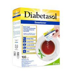 Diabetasol Sweetener isi 100 sachet x 1,5 gr per sachet.