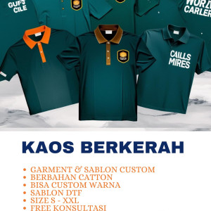 KAOS BERKERAH BAHAN COTTON