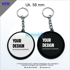 Gantungan Kunci 2 Sisi / Bolak-balik uk. 58mm