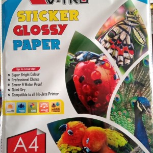Kertas stiker glossy V-TRO