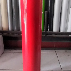 Sticker garis UGD warna merah + laminasi (putih transparan)