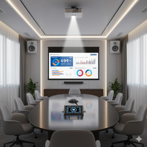 Layar Proyektor Otomatis 100 inch