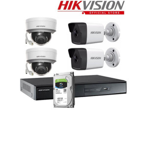Paket CCTV IP CAM 4 Channel 4 Camera Merk HIKVISION