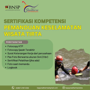 SERTIFIKASI KOMPETENSI PEMANDUAN KESELAMATAN WISATA TIRTA
