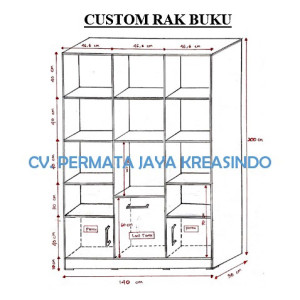 Custom Rak Buku