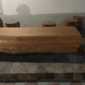 MEJA PANJANG LOG KAYU JATI