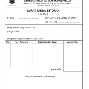 Bend 17, STS (Surat Tanda Setoran)