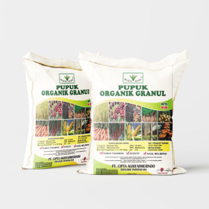PUPUK ORGANIK GRANUL DIPERKAYA MIKROBA MUKTI HASIL KEMASAN 40 KG