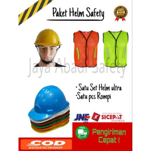 Paket Safety (helm dan rompi jaring)