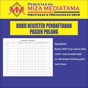 Buku register Pendaftaran Pasien Pulang