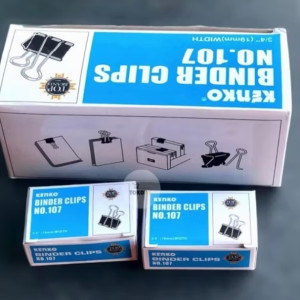 Binder clip hitam no.107 KENKO