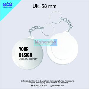 Gantungan Kunci 1 Sisi uk. 58mm