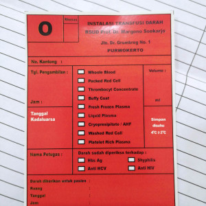 Kartu Donor Darah O