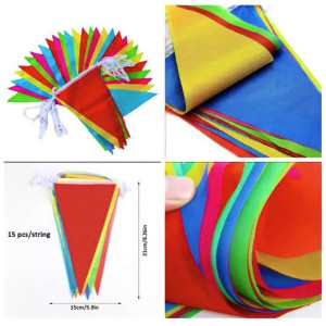 Bendera Hias Warna Warni Ukuran Kecil