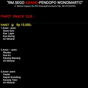 paket snack dus