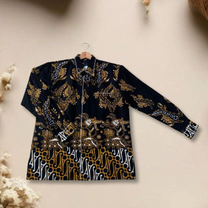 Kemeja Batik Tulis Motif Greget Rel Pasar Turi
