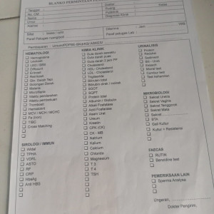Blangko Laborat RSUD Gondo Suwarno