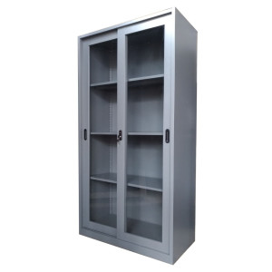Lemari Arsip (bahan besi dan kaca sliding)