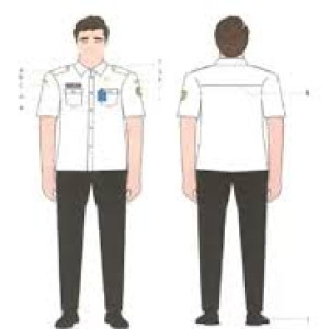baju seragam dinas PDH hitam putih