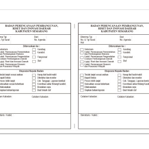 Blangko Lembar Disposisi