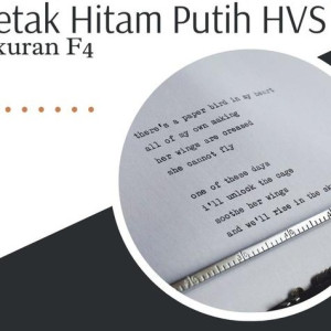 Print Kertas HVS F4 Hitam Putih