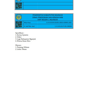 Label Barang Milik Daerah