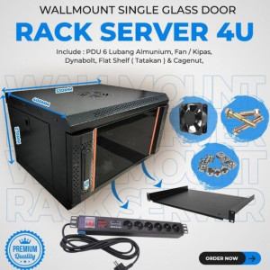 Wallmount 4U / rack 4U / rack server 4U - 4U (pemasangan gratis)