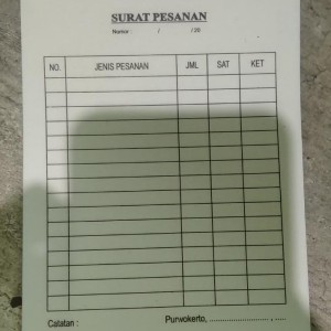 Form Surat Pesanan (Obat/Farmasi)