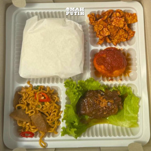 [ MENU SIMPLE ] Nasi Rames Omah Putih Catering