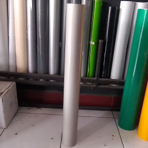 Sticker garis UGD warna silver + laminasi (putih transparan)