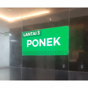 AKRILIK SIGN NAMA RUANG + JASA PASANG