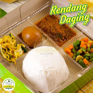 Nasi Box Rendang Daging Virgin